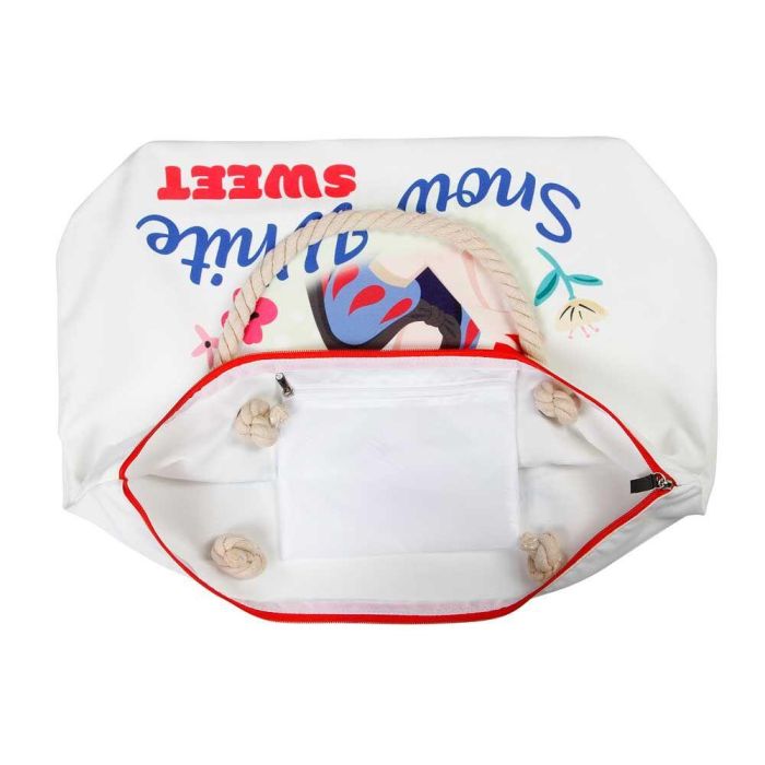 Disney Blancanieves Bolsa de Playa Soleil Sweet, Blanco, 30 L 2