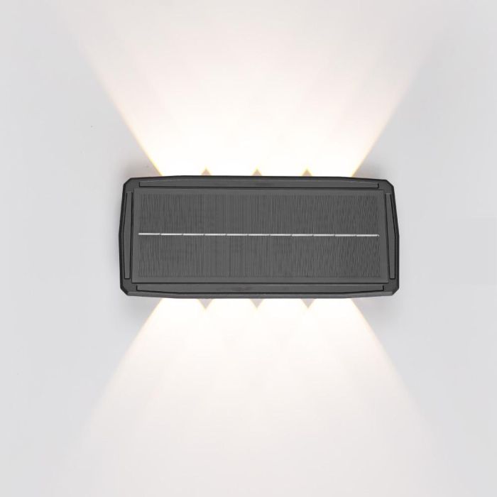 Aplique solar led 400lm 8w 3.000k 3