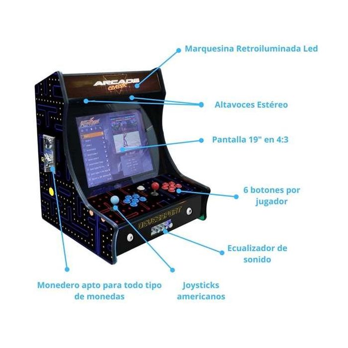 Consola juegos arcade con 19 pulgadas 2 jugadores. 3 Consola juegos arcade con 19 pulgadas 2 jugadores. 3