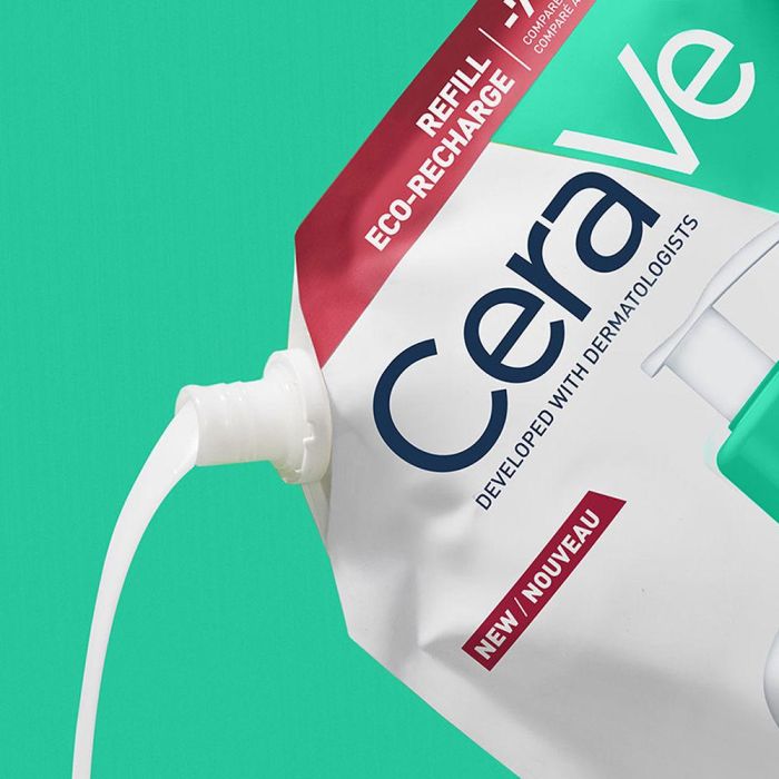 Cerave Gel Limpiador Espumoso Recarga 473 ml para Piel Normal y Grasa
