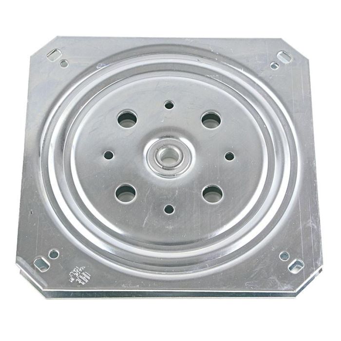 OMGE 1022 Plataforma Giratoria Mini TV 155x155 mm, Hierro Zincado, Carga Máxima 150 kg para Muebles y Electrodomésticos