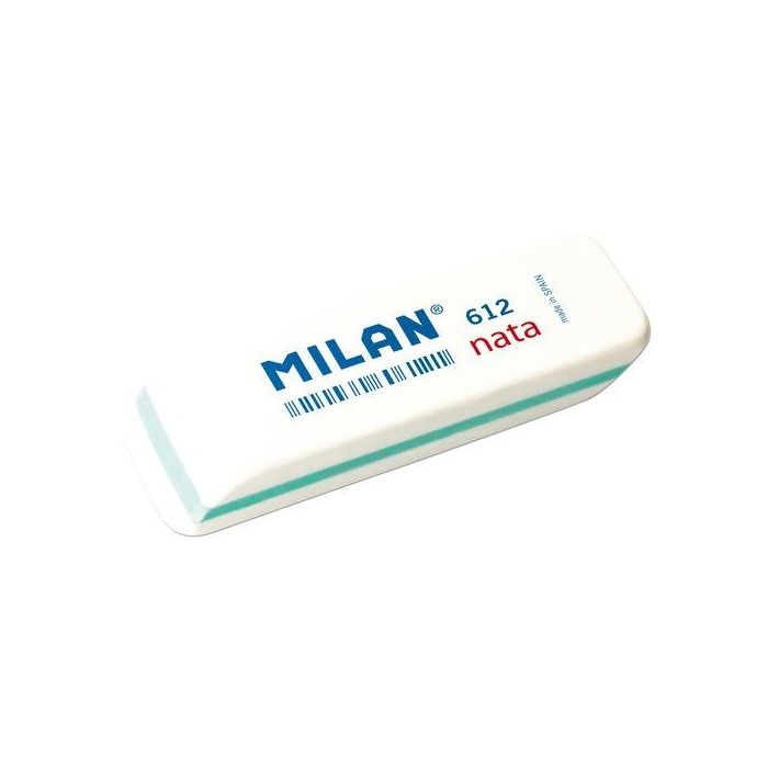 Milan 612 Nata Goma Blanco 7,8x2,3x1,2 cm - Caja 12 Unidades