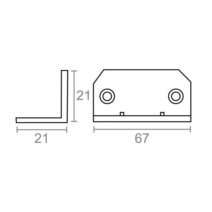 Ángulo refuerzo an07 zincado 21 x 21 x 67 mm 1 Ángulo refuerzo an07 zincado 21 x 21 x 67 mm 1