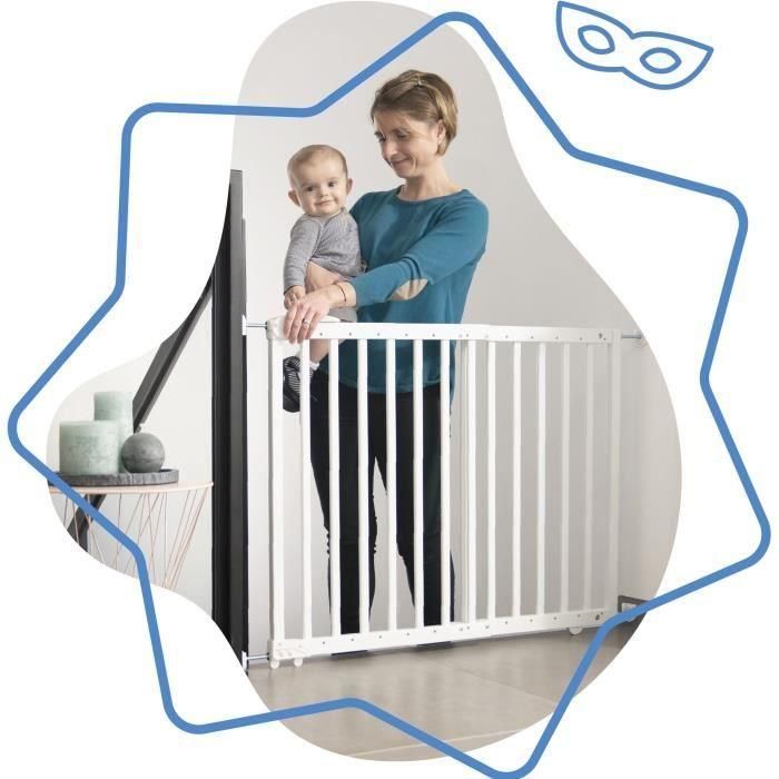 Badabulle Deco Pop Barrera de seguridad blanca Sujetador extensible Presión y tornillos (63.5 - 106cm) 1 Badabulle Deco Pop Barrera de seguridad blanca Sujetador extensible Presión y tornillos (63.5 - 106cm) 1