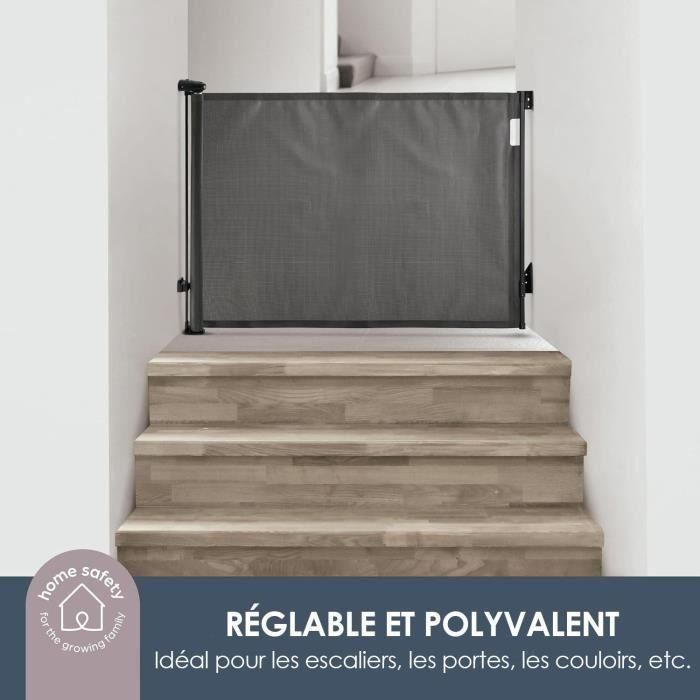 Barrera de seguridad retráctil extra alta - DREAMBABY - 60 a 140 cm H90 cm - Negro 2 Barrera de seguridad retráctil extra alta - DREAMBABY - 60 a 140 cm H90 cm - Negro 2