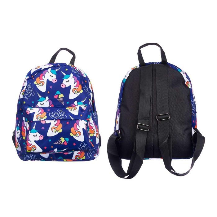 Mochila Infantil Unicornio Pincello 22x28x12 cm - Estampado Colorido (12 Unidades) 2 Mochila Infantil Unicornio Pincello 22x28x12 cm - Estampado Colorido (12 Unidades) 2