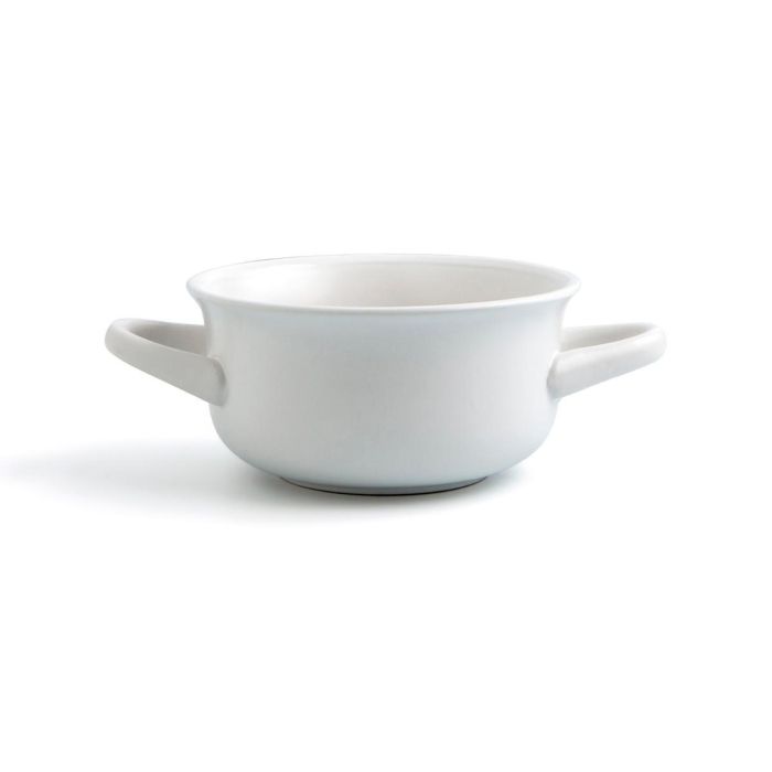 Quid B&W Bol Cerámico Blanco Mate 60 cL (14x8 cm) - Set 6 Unidades - Apto Microondas y Lavavajillas