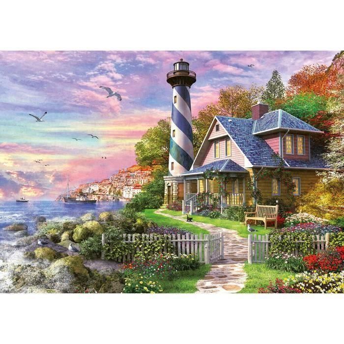 Educa Rompecabezas 1000 Piezas 'Faro en Rock Bay' para Adultos - Puzzle de Paisaje 68x48 cm, ideal a partir de 12 años 1 Educa Rompecabezas 1000 Piezas 'Faro en Rock Bay' para Adultos - Puzzle de Paisaje 68x48 cm, ideal a partir de 12 años 1
