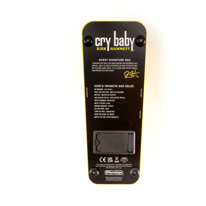 Fx Crybaby® Kirk Hammet Signature Wah Yellow Sparkle Edition 3 Fx Crybaby® Kirk Hammet Signature Wah Yellow Sparkle Edition 3