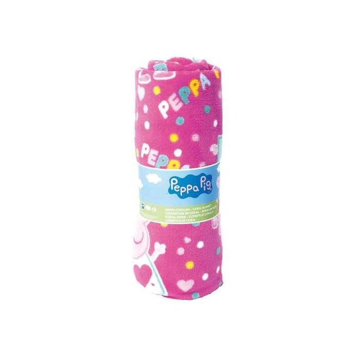 Manta infantil peppa pig "cosy corner" 150x95xcm 1