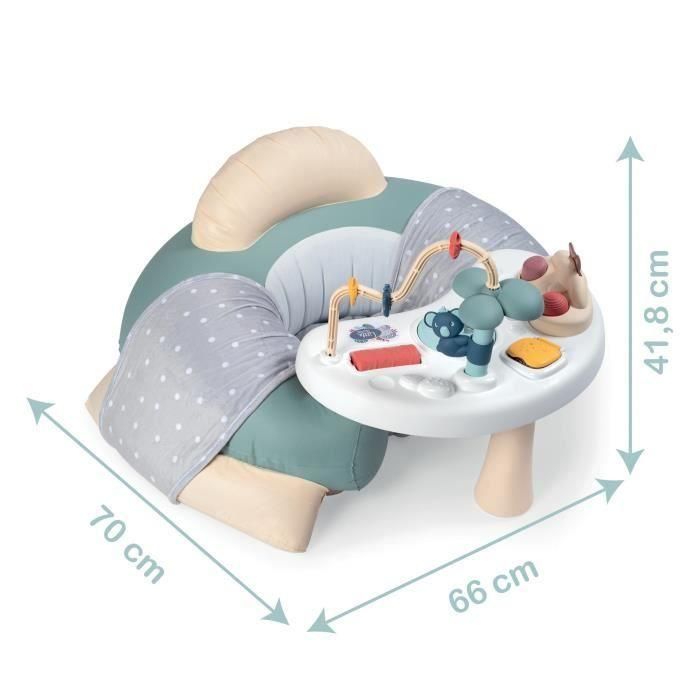 Smoby LS Asiento Acogedor Little Smoby Hinchable para Bebés que Empiezan a Sentarse con Tableta de Actividades Educativas 3