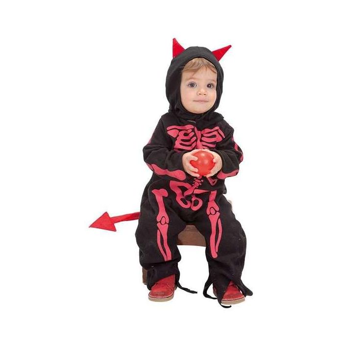 Disfraz bebe diablillo skelet talla 0 a 12 meses Disfraz bebe diablillo skelet talla 0 a 12 meses