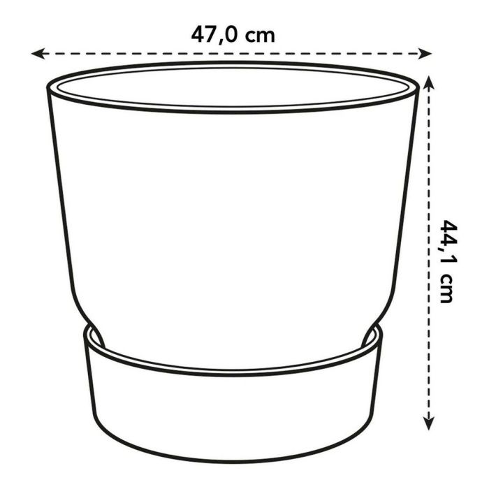 Maceta redonda ELHO Greenville 47 - Exterior - Ø 47 x H 44,1 cm - Blanco 5