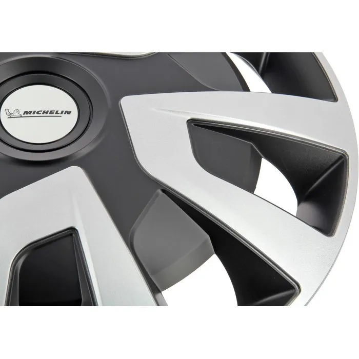 Michelin Juego de 4 Adornos de Rueda 15 Pulgadas Utilidades Especiales NVS ABS Acabado Laca Brillo Sistema Night Vision Security 5