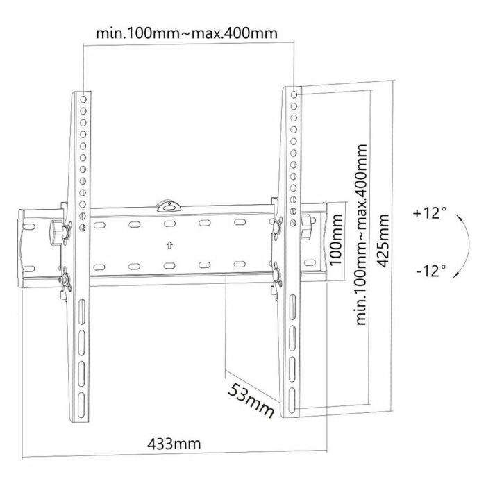 Neomounts Fpma-W350Black Soporte de pared inclinable para pantallas planas hasta 55 pulgadas, 40 kg, VESA 200x200-400x400mm, negro 1 Neomounts Fpma-W350Black Soporte de pared inclinable para pantallas planas hasta 55 pulgadas, 40 kg, VESA 200x200-400x400mm, negro 1