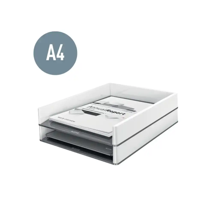 Bandeja Sobremesa Leitz Wow Dual Blanco Perla/Gris 2 Bandeja Sobremesa Leitz Wow Dual Blanco Perla/Gris 2