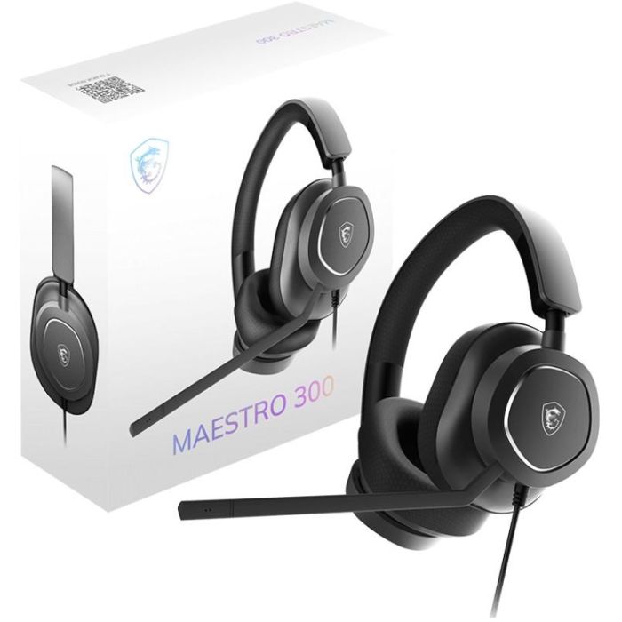 Auriculares con Micrófono MSI MAESTRO 300 Negro 4 Auriculares con Micrófono MSI MAESTRO 300 Negro 4