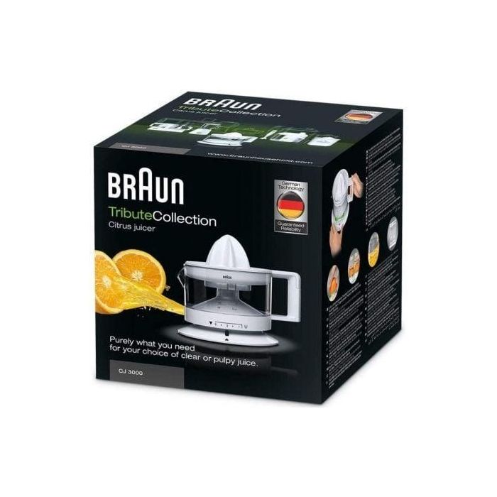 Braun CJ3000 Exprimidor TributeCollection 20W 350ml - Rotación Bidireccional, Control Pulpa Ajustable, Antigoteo, Apto Lavavajillas 4