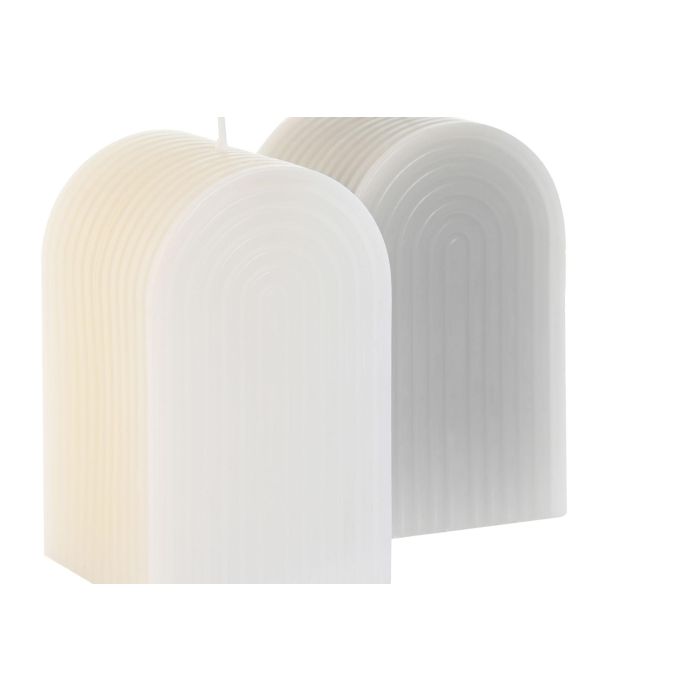 Vela Moderno DKD Home Decor Gris Blanco 5 x 9 x 5 cm (12 Unidades) 1 Vela Moderno DKD Home Decor Gris Blanco 5 x 9 x 5 cm (12 Unidades) 1