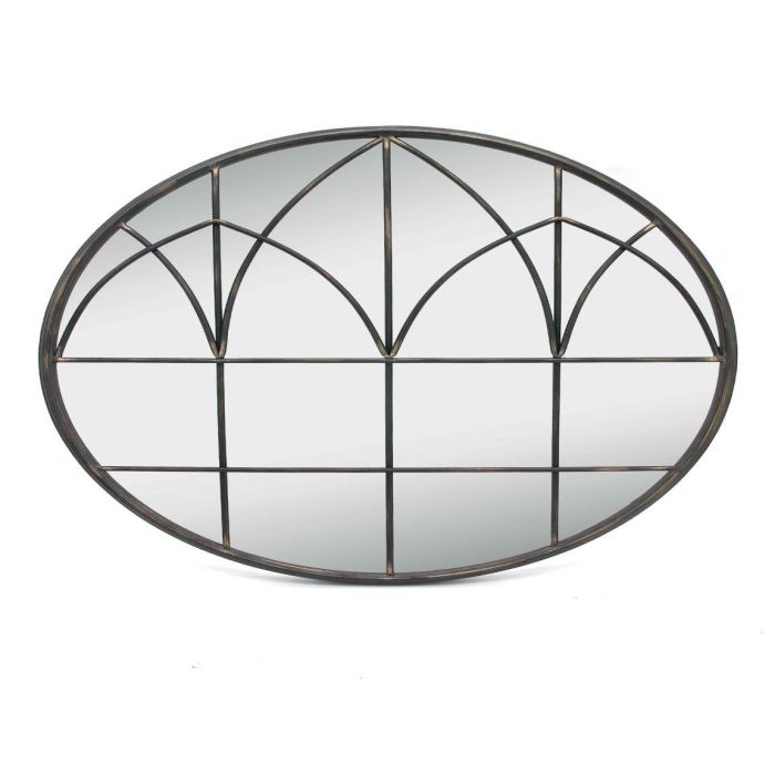 DKD Home Decor Espejo Moderno de Metal Negro, Medidas 76 cm Ancho x 76 cm Alto x 4 cm Profundidad