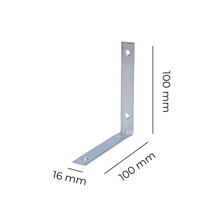 Ángulo zincado 100x16x2mm 1