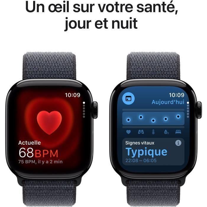 Apple Watch Series 10 GPS - 42 mm - Caja de aluminio en negro azabache - Correa deportiva Ink 4 Apple Watch Series 10 GPS - 42 mm - Caja de aluminio en negro azabache - Correa deportiva Ink 4