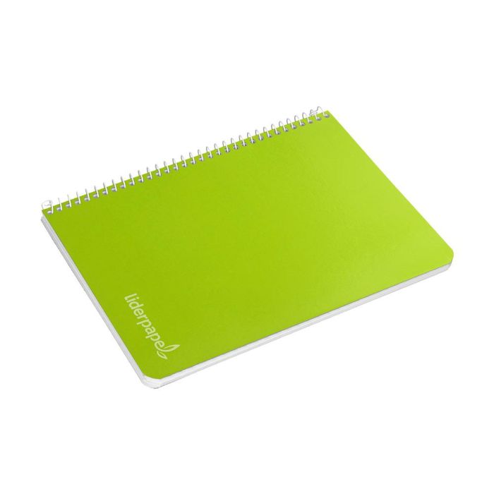 Cuaderno Espiral Liderpapel Cuarto Witty Tapa Dura 80H 75 gr Cuadro 4 mm Con Margen Color Verde 5 unidades 5