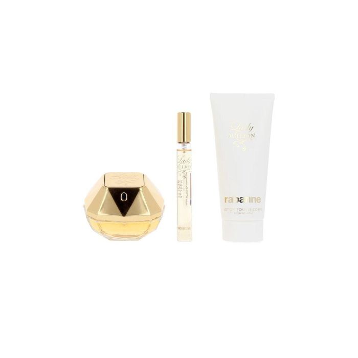 Rabanne Lady Million Eau de Parfum Cofre Regalo Mujer 3 pz: Vaporizador 50 ml + Loción Corporal 100 ml + Vaporizador 10 ml