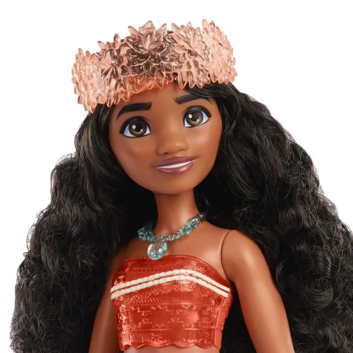 Mattel Hpg68 Muñeca Princesa Vaiana Disney Princess, Articulada con Accesorios (Diadema y Collar), Edad +3 Años