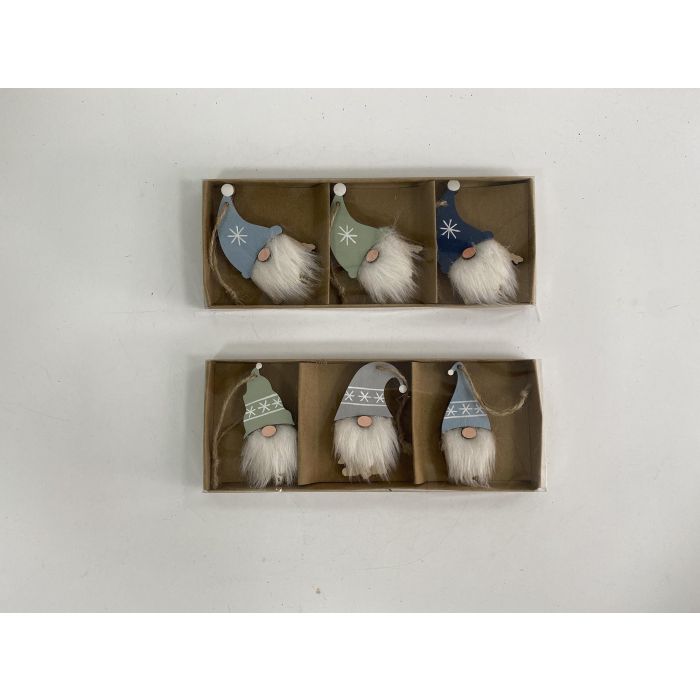 Decoracion Colgante Navidad Fantasia DKD Home Decor Verde Azul 8 x 1.5 x 21 cm Set de 3 (2 Unidades)