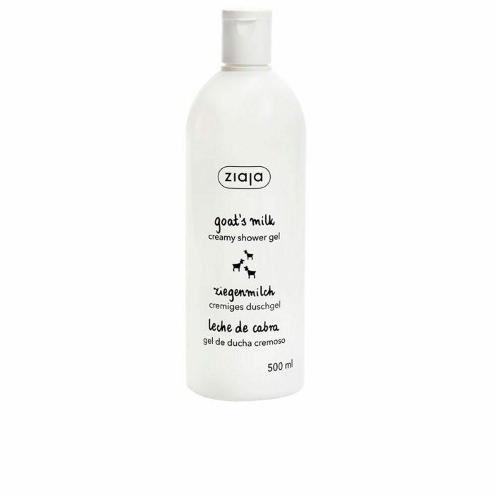 Ziaja Gel Cremoso de Baño Leche de Cabra Hidratante y Nutritivo con D-Panthenol para Piel Suave, Elástica y Todo Tipo de Pieles 500 ml