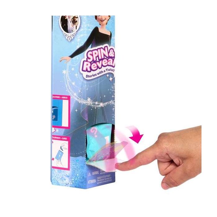 Muñeca frozen anna spin and reveal.incluye 11 sorpresas 5 accesorios y 5 pegatinas con una escena de juego inspirada en la pelicula. 4