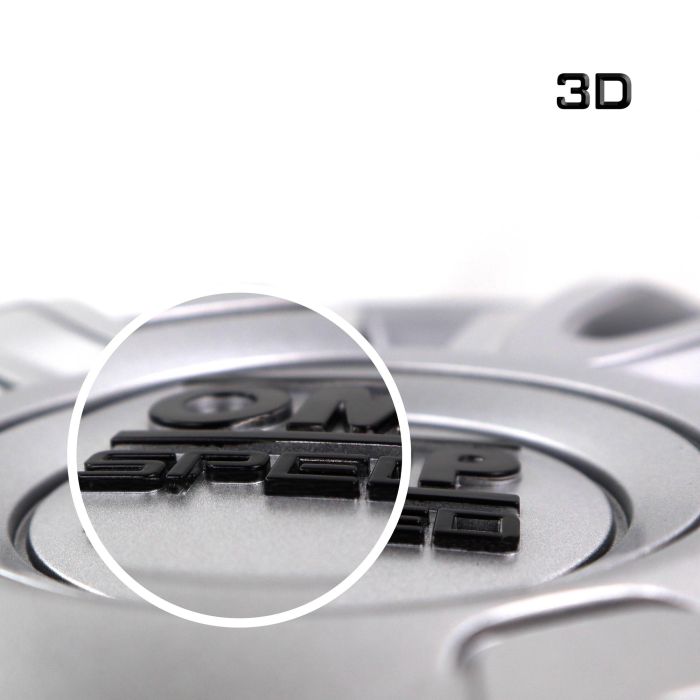 Omp OMPS07011602 Juego 4 Tapacubos Magnum 16 Pulgadas ABS Plata Resistente Antioxidante Instalación Fácil 7