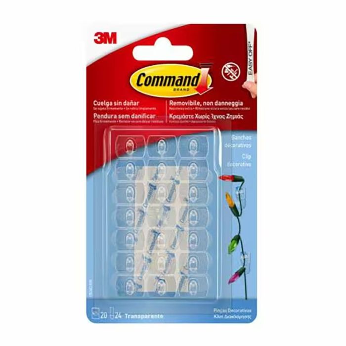 3M Command Blister 20 ganchos adhesivos decorativos transparentes 17026CLR 7100309363 para colgar sin daños 1 3M Command Blister 20 ganchos adhesivos decorativos transparentes 17026CLR 7100309363 para colgar sin daños 1