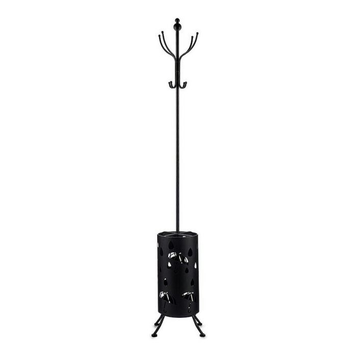 Perchero Paragüero Negro Metal (44 x 185 x 44 cm) Perchero Paragüero Negro Metal (44 x 185 x 44 cm)