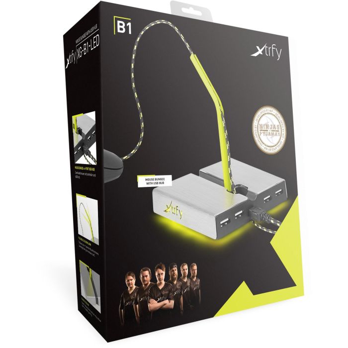 CHERRY Xtrfy Mouse Bungee B4 m. LED 4-port USB Hub 4