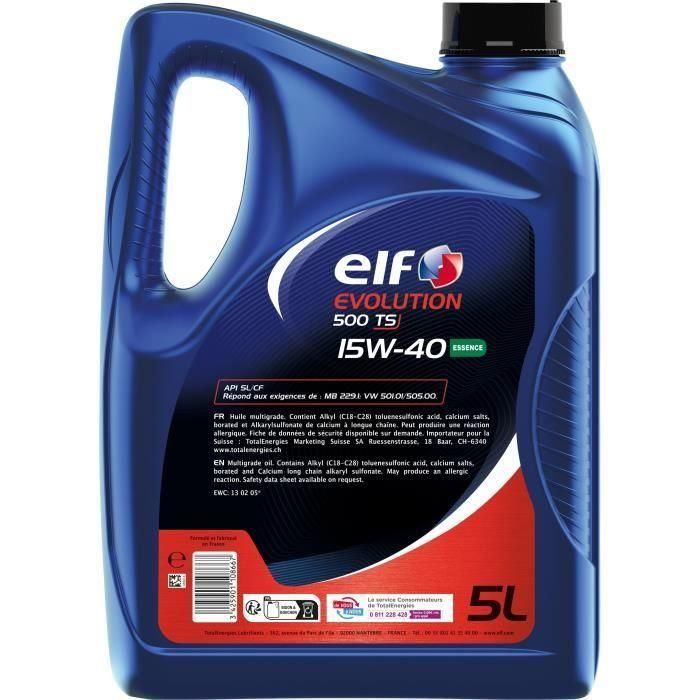 Aceite de motor - ELF - Evolution 500 15W-40 - 5L 1 Aceite de motor - ELF - Evolution 500 15W-40 - 5L 1