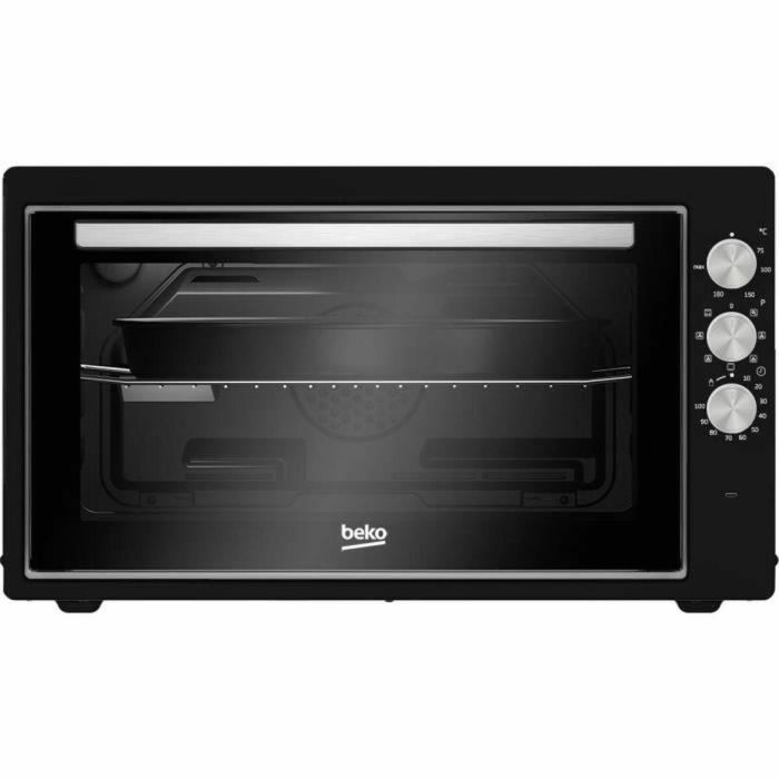 Mini horno - BEKO - BMF50B - 50 L - Multifunción - Calor agitado - 7 funciones - 2400 W - Puerta de cristal extraíble - Negro