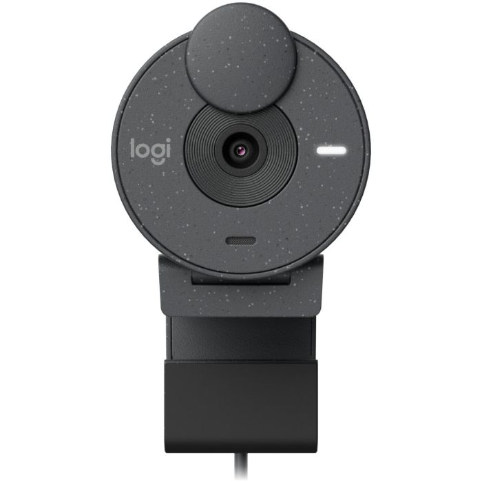 Logitech Brio 300 Webcam Full HD 1080p Foco Fijo con Micrófono Mono, Tapa de Privacidad USB-C y RightLight 2 Grafito 4