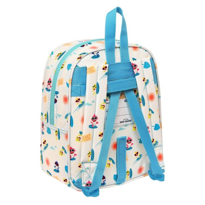 Mochila Infantil Baby Shark Surfing Azul Blanco 22 x 27 x 10 cm 2 Mochila Infantil Baby Shark Surfing Azul Blanco 22 x 27 x 10 cm 2