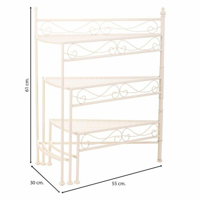 Soporte para Maceta Alexandra House Living Blanco Metal Hierro 25 x 37 x 59 cm 4