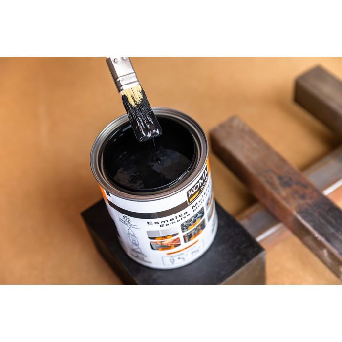 Koma Tools Esmalte multisuperficies al agua negro satinado 750 ml - Labable, secado rápido, para interior y exterior 6 Koma Tools Esmalte multisuperficies al agua negro satinado 750 ml - Labable, secado rápido, para interior y exterior 6