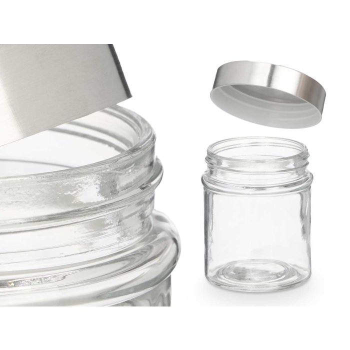 Set 4 Tarro Redondo Tapa Acero 300Ml Vivalto 35x11x9cm (12 Unidades) 3