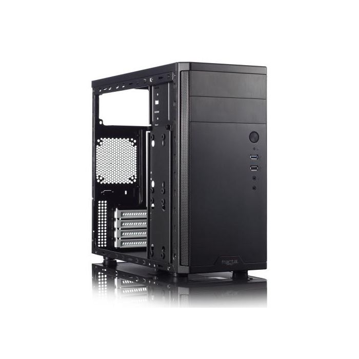 Fractal Design CORE 1100 Mini Tower PC Negro - FD-CA-CORE-1100-BL - Compatible con micro ATX/Mini-ITX, Ventilador 120mm 18