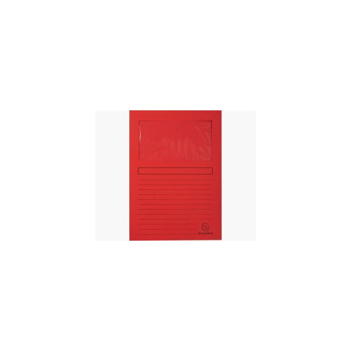 Exacompta Subcarpeta A4 Forever Con Ventana Rojo 120 gr -100U- Exacompta Subcarpeta A4 Forever Con Ventana Rojo 120 gr -100U-