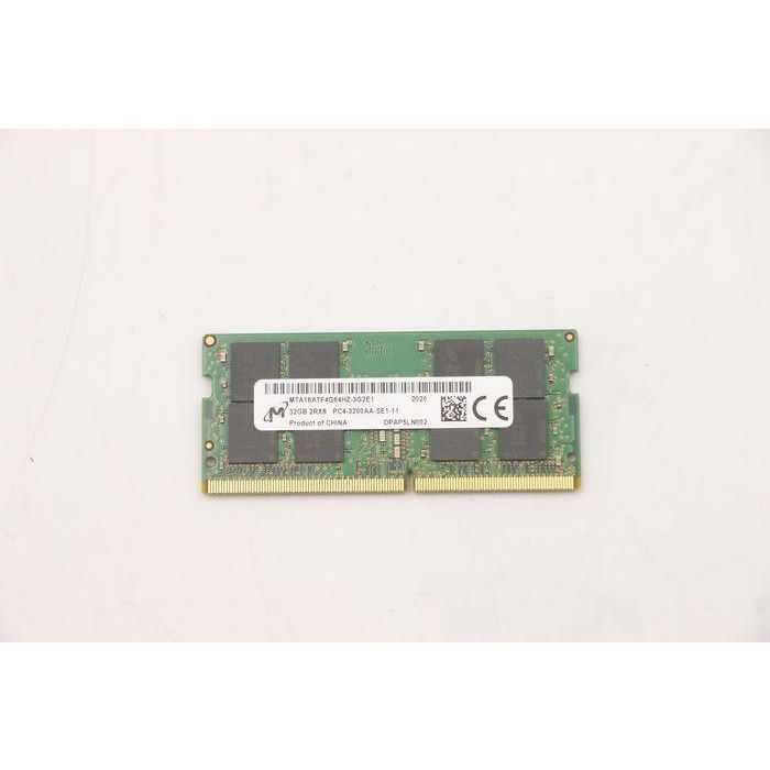 Lenovo 32GB DDR4 SODIMM memory module, 3200MHz speed, 260-pin interface, optimized for servers and workstations. Lenovo 32GB DDR4 SODIMM memory module, 3200MHz speed, 260-pin interface, optimized for servers and workstations.