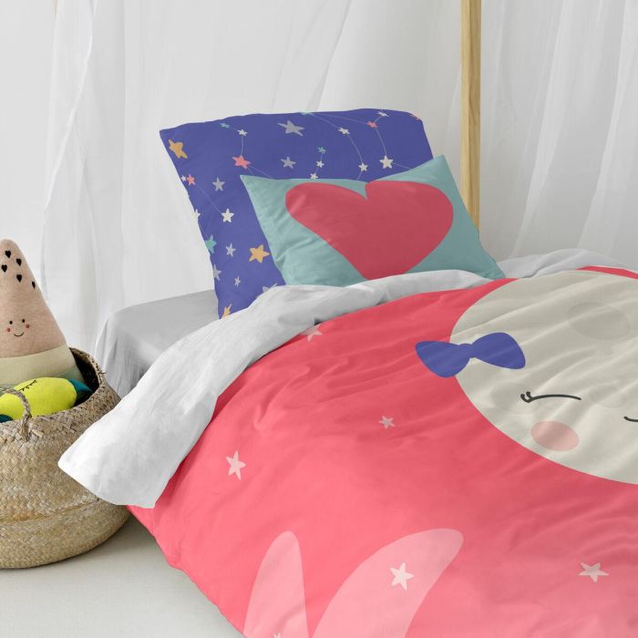 Juego de funda nórdica HappyFriday Happynois Moon Dream Multicolor Cama de 80 2 Piezas 4