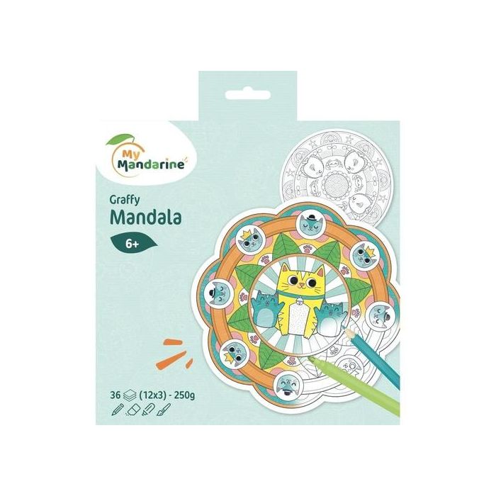 Libro De Colorear Avenue Mandarine Mandala Animales 160G 36H