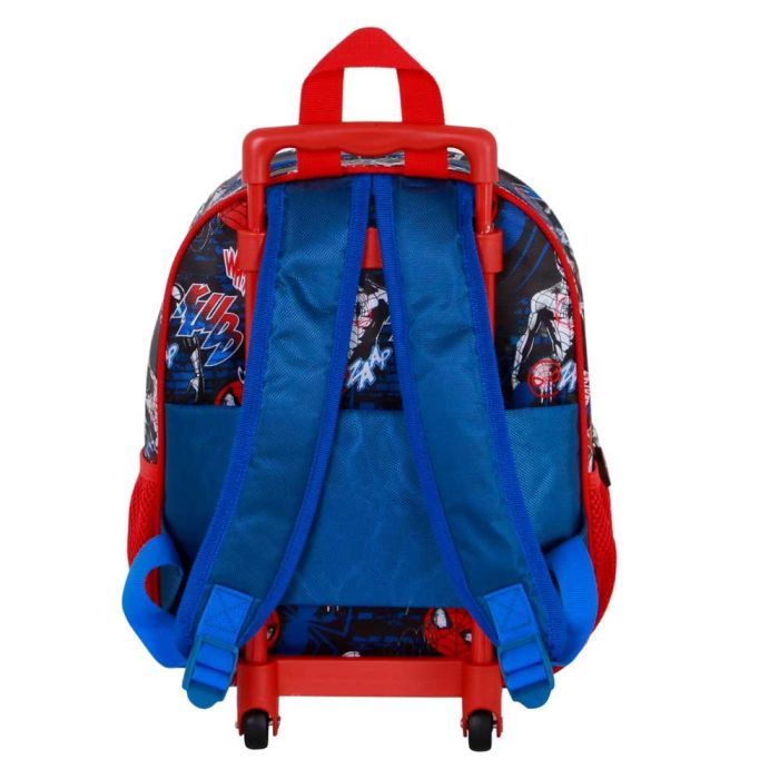 Mochila 3D con Ruedas Pequeña Wall Marvel Spiderman Rojo 2