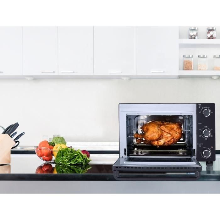 Continental Edison CEMF35B4 Mini Horno Eléctrico 35L Negro 1500W con Asador y Circulación Natural 5 Continental Edison CEMF35B4 Mini Horno Eléctrico 35L Negro 1500W con Asador y Circulación Natural 5